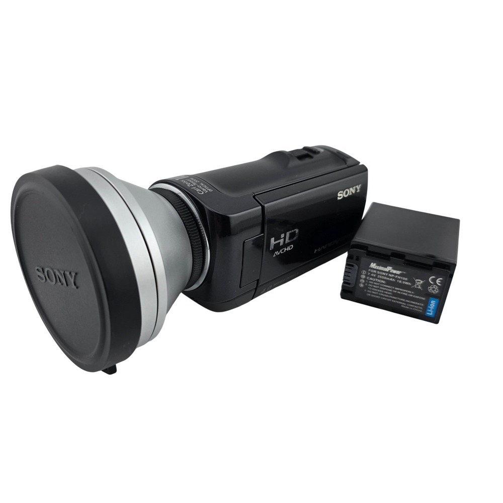 Sony Handycam HDR-CX100 HD Camcorder VCL-HA07A Lens Maximal Power Battery Tested